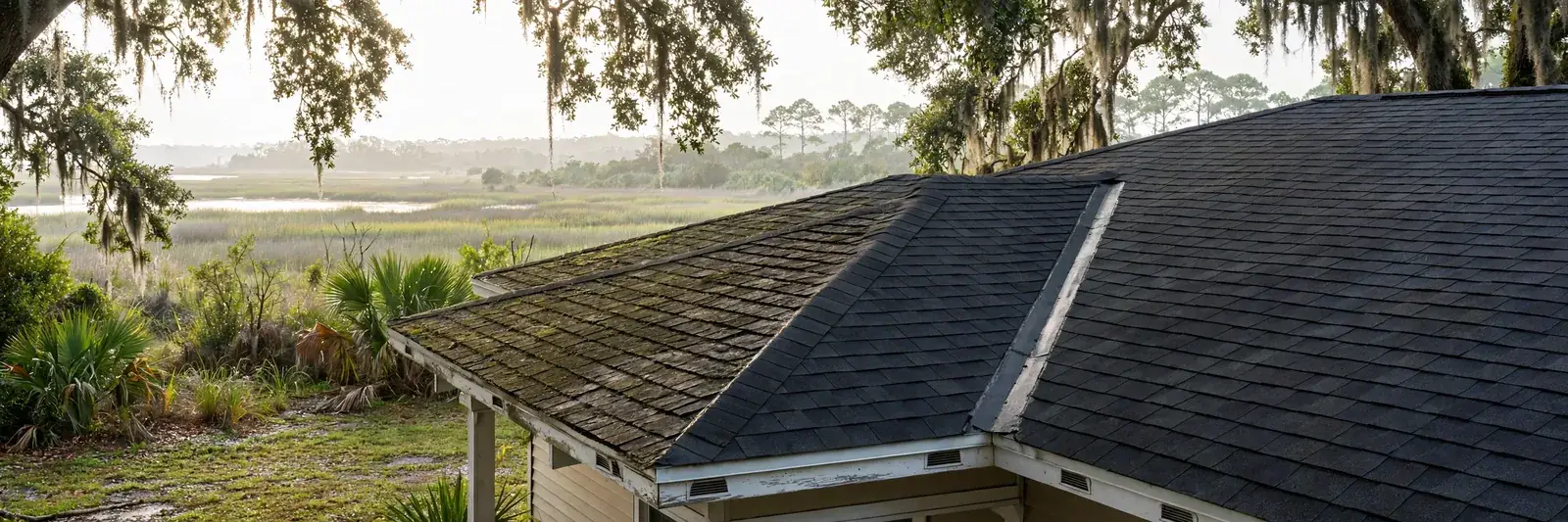 Roofing work related to same day roof repair on a home in Beaumont, Texas
