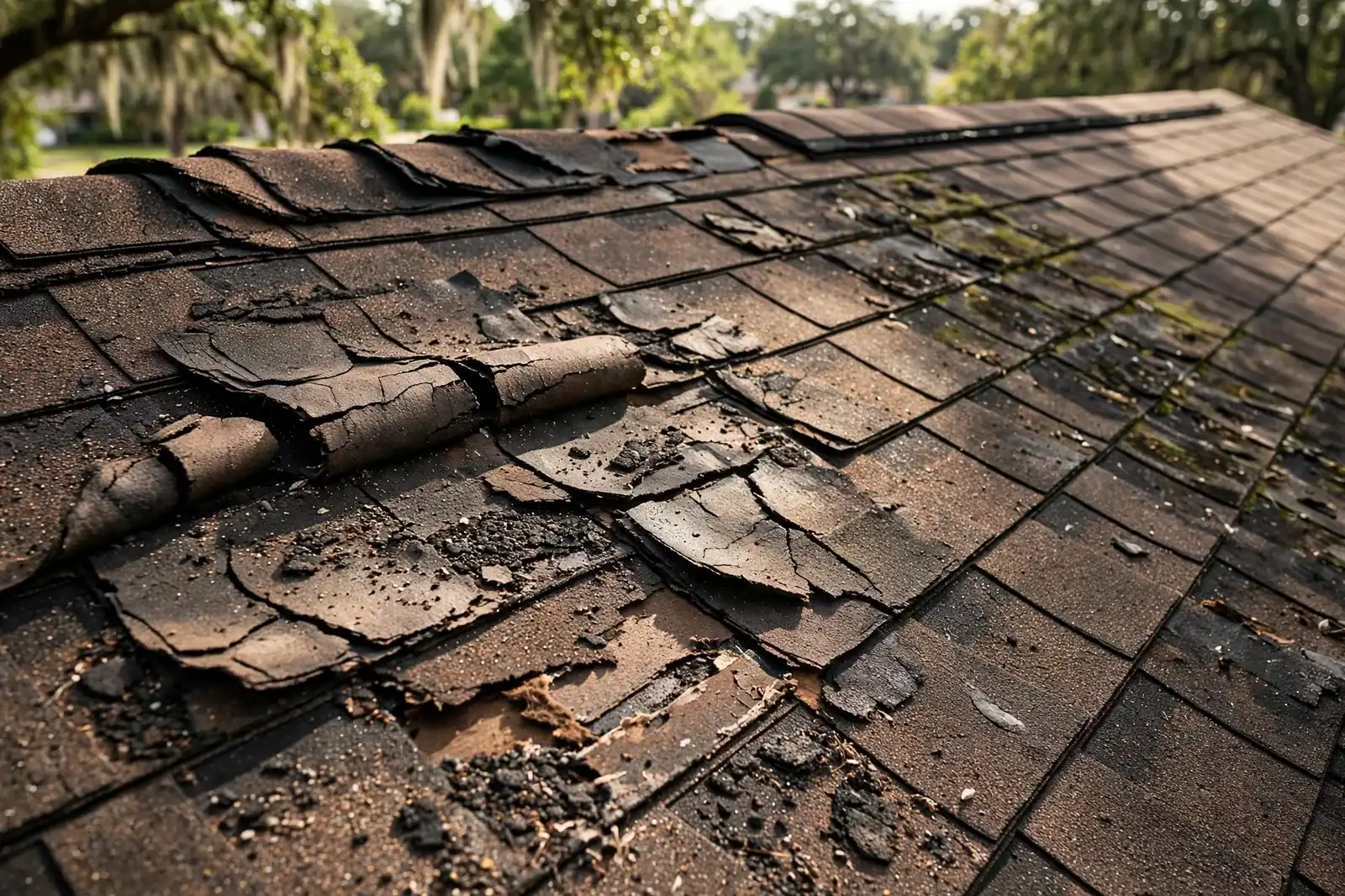 Roofing work related to shingle roof repair cost on a home in Beaumont, Texas